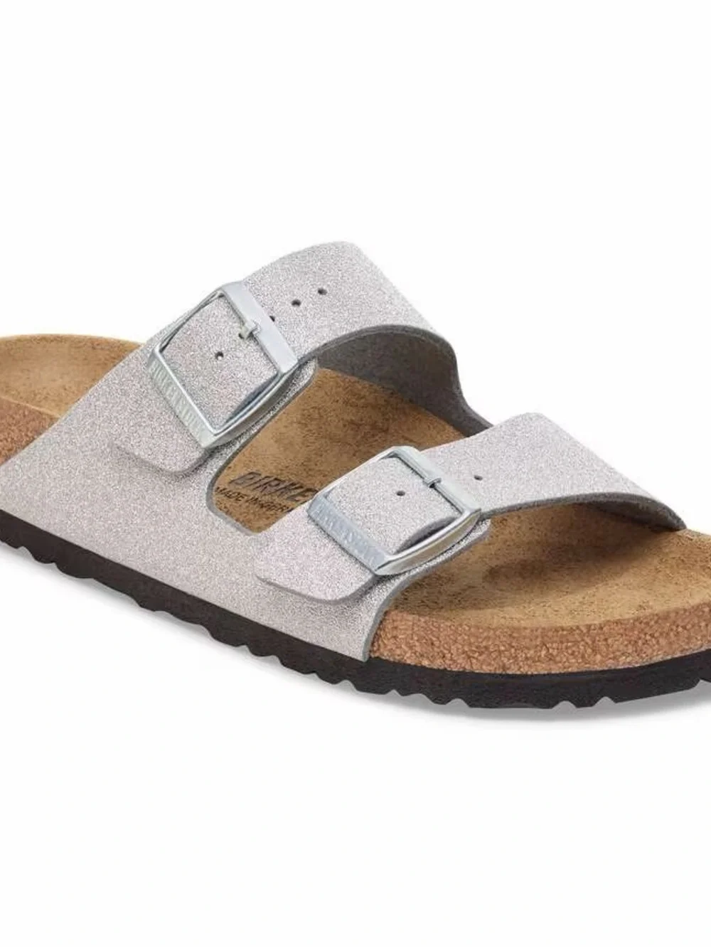 Birkenstock Silver Glitter Arizona Sandals - Picture 2 of 8